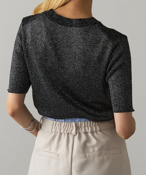 MAGASIN DE MODE Onjna(マガジンデモードオンジェナ )の「【MAGASIN DE MODE Onjna】12Gラメニットプルオーバー trc(ニット/セーター・レディース・ライム/オフホワイト/ブラック・FREE)」の15枚目の写真