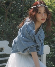 AND COUTURE（アンドクチュール）の「ライトデニムシャツジャケット（デニムジャケット）」