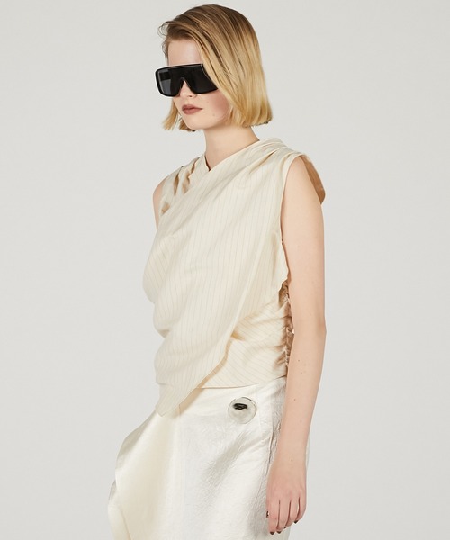 プランクプロジェクト　トップスセット　　prankproject ドレープフロントトップ / Draped Front Top（その他トップス