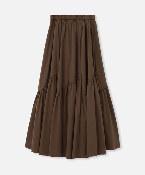 allureville(アルアバイル)の「◇バイヤス切替ギャザースカート(スカート・レディース・ブラウン/ホワイト/アイボリー/ブラック・1/2)」の12枚目の写真