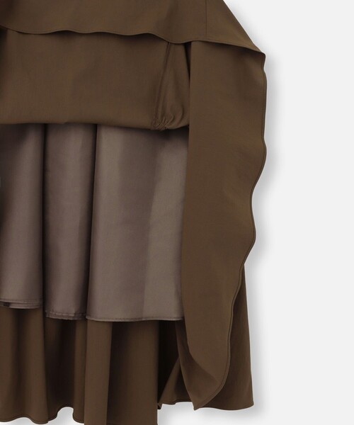 allureville(アルアバイル)の「◇バイヤス切替ギャザースカート(スカート・レディース・ブラウン/ホワイト/アイボリー/ブラック・1/2)」の15枚目の写真