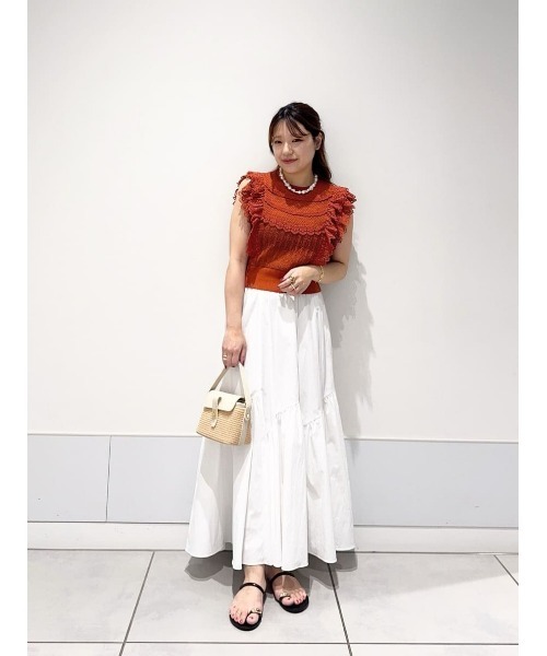 ◇バイヤス切替ギャザースカート（スカート）｜allureville