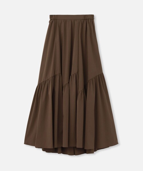 allureville(アルアバイル)の「◇バイヤス切替ギャザースカート(スカート・レディース・ブラウン/ホワイト/アイボリー/ブラック・1/2)」の9枚目の写真