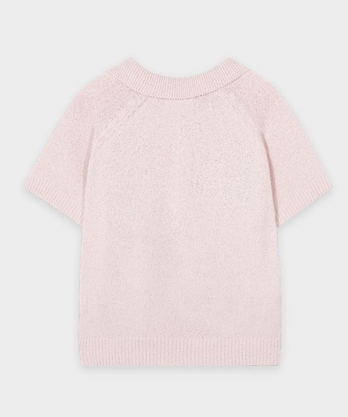 ニット セーター 「MADE」カラーネックブークレ半袖ニット レディース MADE]カラーネックブークレ半袖ニット（ニット/セーター