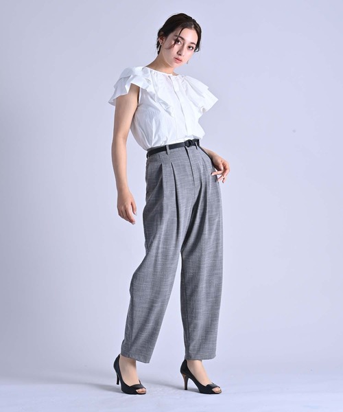 RAW FUDGE（ローファッジ）の「バルーンケープブラウス（シャツ/ブラウス・レディース・ブラック/オフホワイト/ブルー・M）」の6枚目の写真