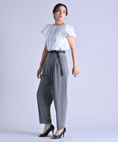 RAW FUDGE（ローファッジ）の「バルーンケープブラウス（シャツ/ブラウス・レディース・ブラック/オフホワイト/ブルー・M）」の7枚目の写真