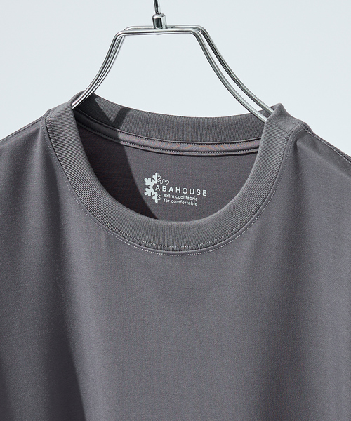 ABAHOUSE(アバハウス)の「【接触冷感/WEB限定】フリーザーTシャツ /アイスピケ ストレッチ(Tシャツ/カットソー・メンズ・チャコールグレー/ブラック/ホワイト/ライトグレー・44/46/48/50)」の4枚目の写真