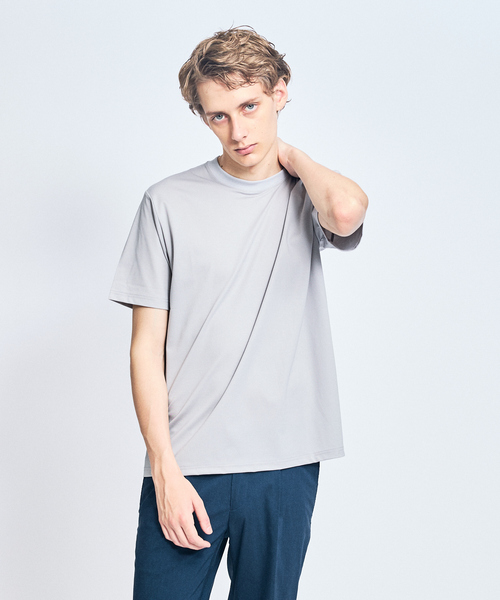 ABAHOUSE(アバハウス)の「【接触冷感/WEB限定】フリーザーTシャツ /アイスピケ ストレッチ(Tシャツ/カットソー・メンズ・チャコールグレー/ブラック/ホワイト/ライトグレー・44/46/48/50)」の1枚目の写真