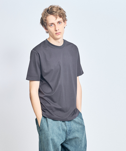 ABAHOUSE(アバハウス)の「【接触冷感/WEB限定】フリーザーTシャツ /アイスピケ ストレッチ(Tシャツ/カットソー・メンズ・チャコールグレー/ブラック/ホワイト/ライトグレー・44/46/48/50)」の12枚目の写真