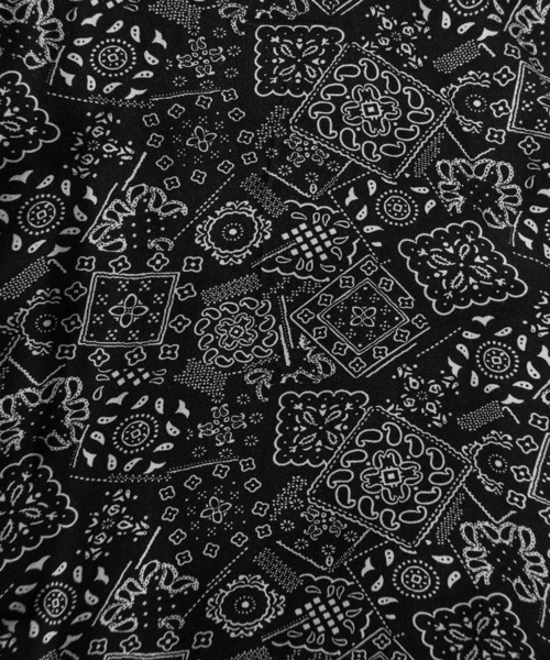 make a ray!(メイク ア レイ!)の「【78】とろみドレープ 総柄プリント オープンカラー 半袖シャツ/オーバーサイズ/ユニセックス(シャツ/ブラウス・メンズ・アイボリー/ブラック系その他/オレンジ/グリーン/ブラック系その他2/ライトブルー/ブラック/ホワイト/ネイビー/レッド/サックスブルー・M/L/XL)」の13枚目の写真