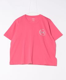 ☆MICHAEL KORS☆ ラインストーン MK サークル ロゴ Tシャツ 公式アウトレット】ラインストーン MK サークル ロゴ Tシャツ