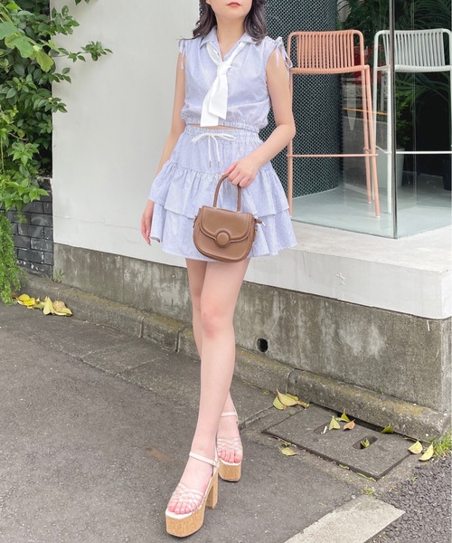 one way（ワンウェイ）の「タイ付きフレンチスリーブシャツ（シャツ/ブラウス・レディース・ブルー系その他/ネイビー/ブラック系その他/イエロー系その他・FREE）」の20枚目の写真