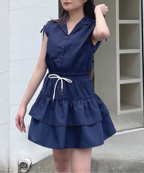 one way（ワンウェイ）の「タイ付きフレンチスリーブシャツ（シャツ/ブラウス・レディース・ブルー系その他/ネイビー/ブラック系その他/イエロー系その他・FREE）」の22枚目の写真