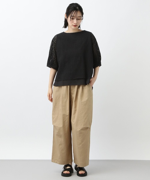 ブラウス シャツ 「natural by clip」カットワークレイヤードブラウス レディース セール】《natural by clip》カットワークレイヤードブラウス