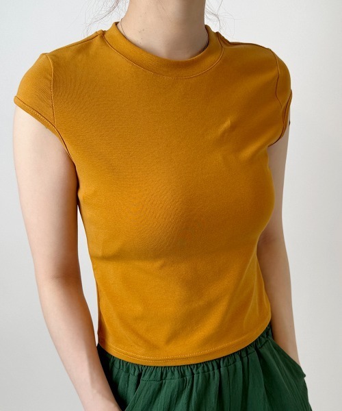NANAHACHI(ナナハチ)の「スーパースリムフィット 半袖Tシャツ(Tシャツ/カットソー・レディース・レッド/ライム/グリーン/キャメル/ブラック/ブラウン/ホワイト・FREE)」の21枚目の写真