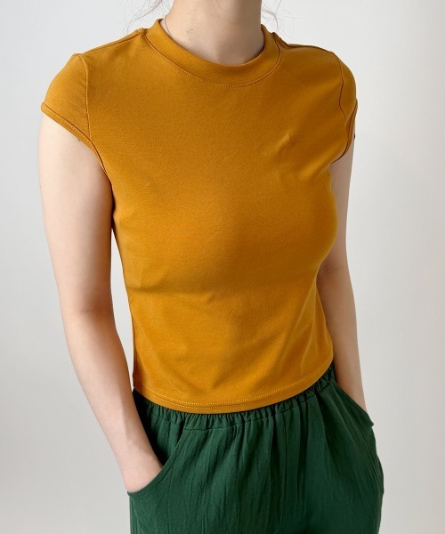 NANAHACHI(ナナハチ)の「スーパースリムフィット 半袖Tシャツ(Tシャツ/カットソー・レディース・レッド/ライム/グリーン/キャメル/ブラック/ブラウン/ホワイト・FREE)」の22枚目の写真