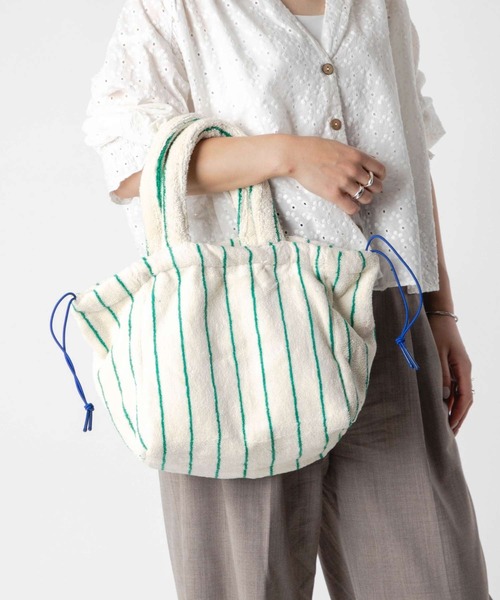 BONGUSTA(ボングスタ)の「BONGUSTA NARAM HANDBAG ボングスタ パイル地ハンドバッグ(ハンドバッグ・レディース・パープル系その他/ブラウン系1/ホワイト系2/ベージュ系1・FREE)」の3枚目の写真