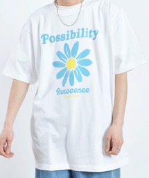 【MODISH GAZE】デイジープリントTシャツ  半袖 Possibility