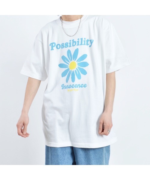 MODISH GAZE（モディシュガゼ）の「【MODISH GAZE】デイジープリントTシャツ  半袖 Possibility（Tシャツ/カットソー・メンズ・ブラック/ネイビー/ホワイト・MEDIUM/LARGE/X-LARGE）」の9枚目の写真