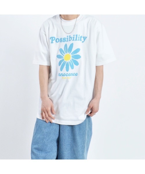 MODISH GAZE（モディシュガゼ）の「【MODISH GAZE】デイジープリントTシャツ  半袖 Possibility（Tシャツ/カットソー・メンズ・ブラック/ネイビー/ホワイト・MEDIUM/LARGE/X-LARGE）」の10枚目の写真