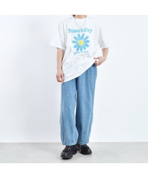 MODISH GAZE（モディシュガゼ）の「【MODISH GAZE】デイジープリントTシャツ  半袖 Possibility（Tシャツ/カットソー・メンズ・ブラック/ネイビー/ホワイト・MEDIUM/LARGE/X-LARGE）」の11枚目の写真