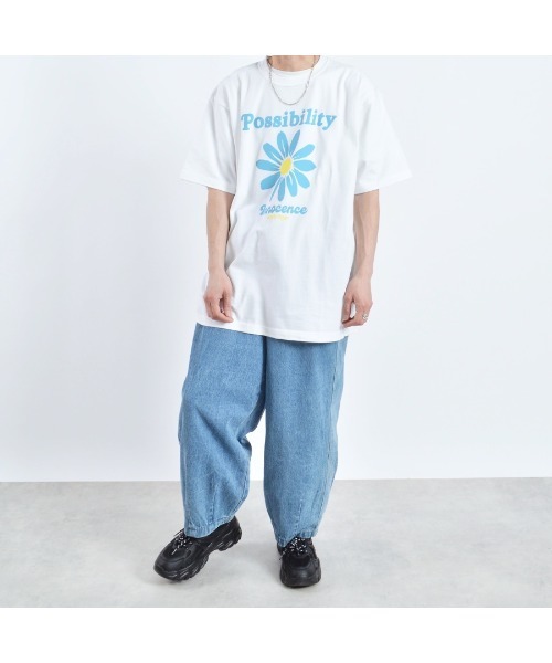 MODISH GAZE（モディシュガゼ）の「【MODISH GAZE】デイジープリントTシャツ  半袖 Possibility（Tシャツ/カットソー・メンズ・ブラック/ネイビー/ホワイト・MEDIUM/LARGE/X-LARGE）」の12枚目の写真