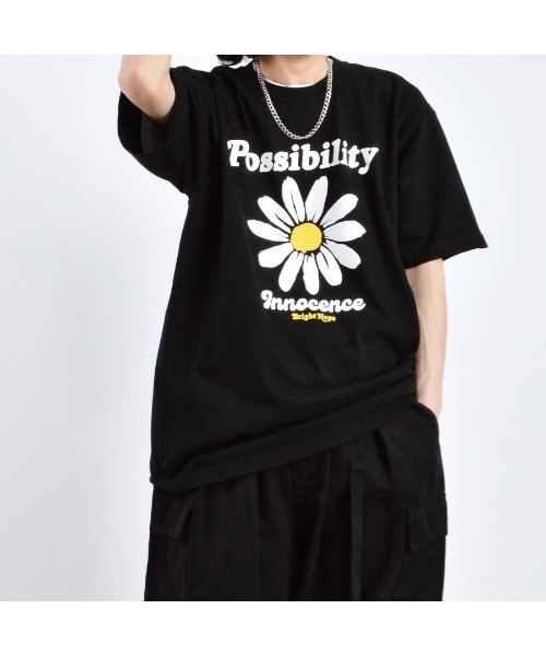 MODISH GAZE（モディシュガゼ）の「【MODISH GAZE】デイジープリントTシャツ  半袖 Possibility（Tシャツ/カットソー・メンズ・ブラック/ネイビー/ホワイト・MEDIUM/LARGE/X-LARGE）」の16枚目の写真