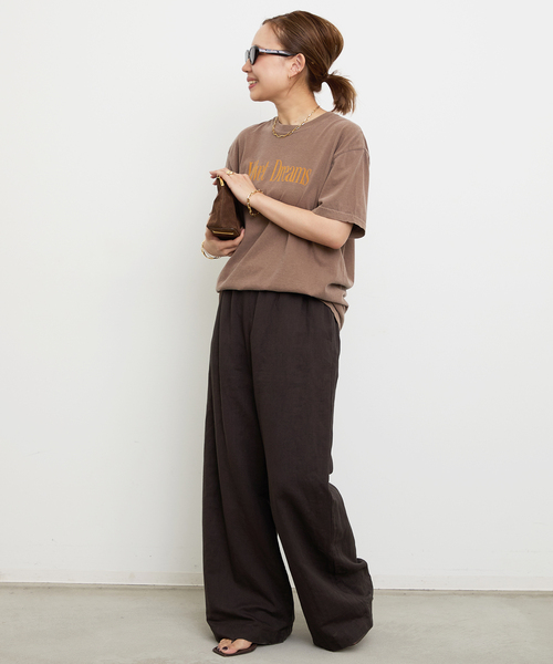 Deuxieme Classe ドゥーズィエムクラス BIG Tシャツ ブラウン BTN Velvet Tシャツ（Tシャツ/カットソー）｜Deuxieme Classe