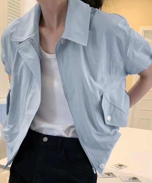 セール】ショート丈パフスリーブブルゾン（ブルゾン）｜ReRe