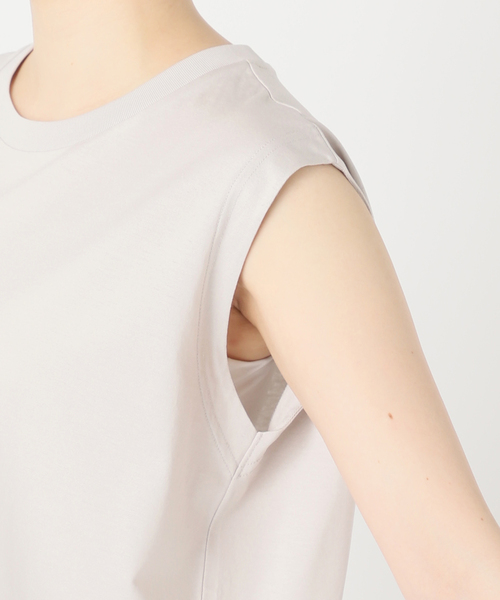 Spick & Span(スピックアンドスパン)の「《追加2》ファインコットンノースリーブプルオーバー(Tシャツ/カットソー・レディース・ブラック/ライトグレー/ホワイト・36/38)」の22枚目の写真