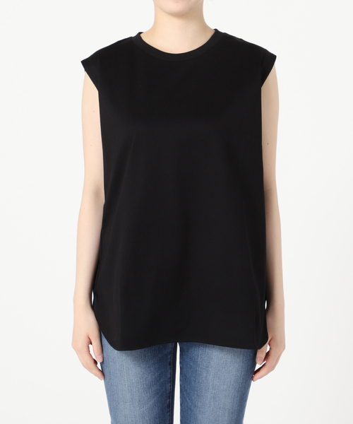 Spick & Span(スピックアンドスパン)の「《追加2》ファインコットンノースリーブプルオーバー(Tシャツ/カットソー・レディース・ブラック/ライトグレー/ホワイト・36/38)」の11枚目の写真