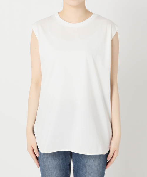 Spick & Span(スピックアンドスパン)の「《追加2》ファインコットンノースリーブプルオーバー(Tシャツ/カットソー・レディース・ブラック/ライトグレー/ホワイト・36/38)」の15枚目の写真