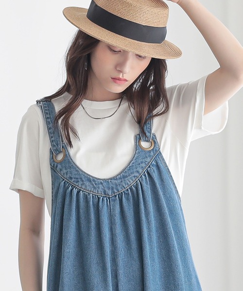 n'OrLABEL（ノアールレーベル）の「『シアープリーツキャミ×Tシャツ』【2点セット】（Tシャツ/カットソー・レディース・テラコッタ/ネイビー/ブラック・2/1）」の17枚目の写真