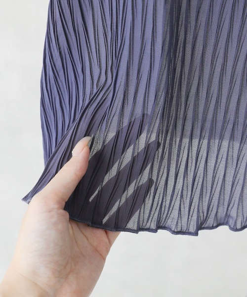 n'OrLABEL（ノアールレーベル）の「『シアープリーツキャミ×Tシャツ』【2点セット】（Tシャツ/カットソー・レディース・テラコッタ/ネイビー/ブラック・2/1）」の13枚目の写真