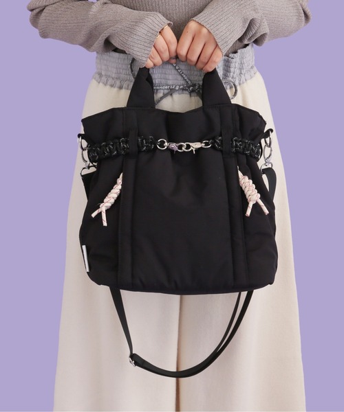CONTROL FREAK / CTFK(コントロールフリーク)の「CONTROL FREAK(コントロールフリーク)≪撥水≫ナイロンコードベルトトート(トートバッグ・レディース・ブラウン/ブラック/レオパード/サンドグレー/グリーン/ベージュ/ネイビー/アニマル・FREE)」の20枚目の写真