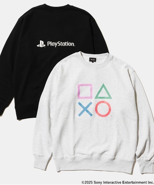 BEAMS(ビームス)の「PlayStation(TM) / CREWNECK SWEAT(スウェット・メンズ・ブラック/ライトグレー・S/M/L/XL)」の2枚目の写真