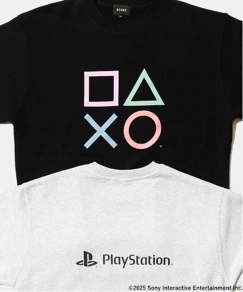 BEAMS(ビームス)の「PlayStation(TM) / CREWNECK SWEAT(スウェット・メンズ・ブラック/ライトグレー・S/M/L/XL)」の1枚目の写真