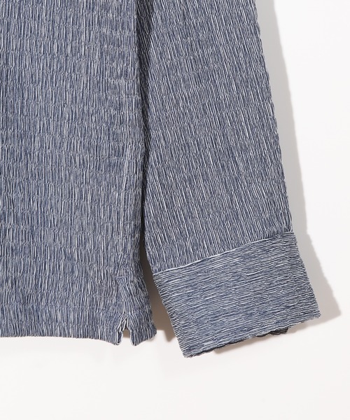 MEN'S BIGI（メンズビギ）の「シャーリング楊柳 シャツブルゾン＜ストレッチ＞（シャツ/ブラウス・メンズ・ブラック/ネイビー・03/04/02/01）」の8枚目の写真