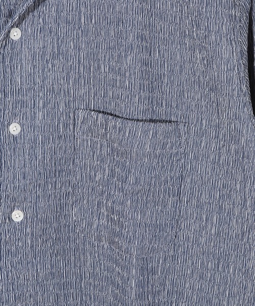 MEN'S BIGI（メンズビギ）の「シャーリング楊柳 シャツブルゾン＜ストレッチ＞（シャツ/ブラウス・メンズ・ブラック/ネイビー・03/04/02/01）」の7枚目の写真