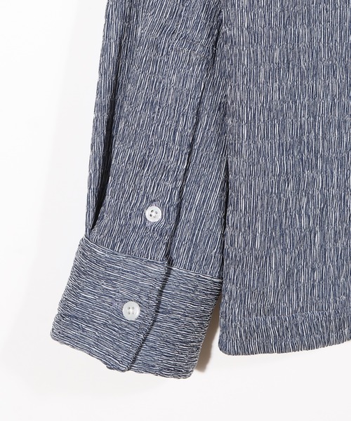 MEN'S BIGI（メンズビギ）の「シャーリング楊柳 シャツブルゾン＜ストレッチ＞（シャツ/ブラウス・メンズ・ブラック/ネイビー・03/04/02/01）」の10枚目の写真