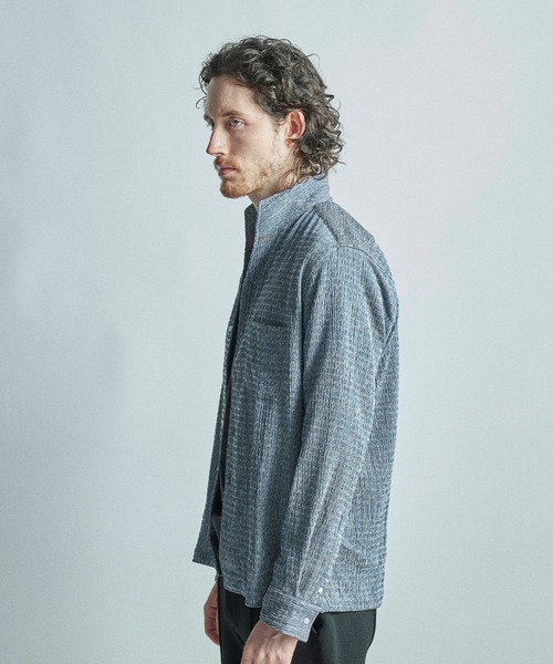 MEN'S BIGI（メンズビギ）の「シャーリング楊柳 シャツブルゾン＜ストレッチ＞（シャツ/ブラウス・メンズ・ブラック/ネイビー・03/04/02/01）」の17枚目の写真