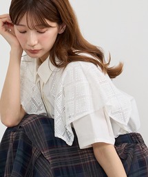 NICOLE CLUB（ニコル　クラブ）の「ハンカチヘムケープブラウス（シャツ/ブラウス）」