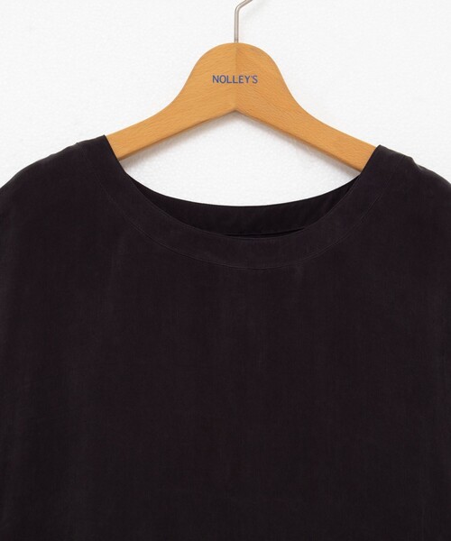 NOLLEY’S（ノーリーズ）の「《セットアップ対応》ウォッシャブルシルキーキュプラフレンチブラウス（シャツ/ブラウス・レディース・ブラウン/チャコールグレー・38）」の21枚目の写真