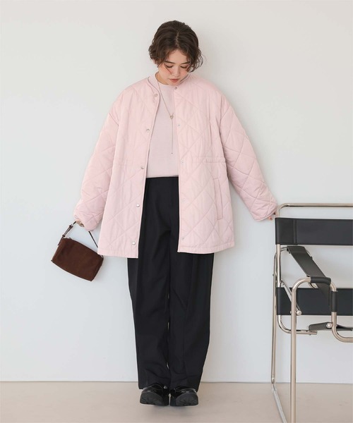 ウエストドローストリングキルティングジャケット（ダウンジャケット