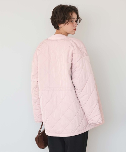 セール】ウエストドローストリングキルティングジャケット（ダウン