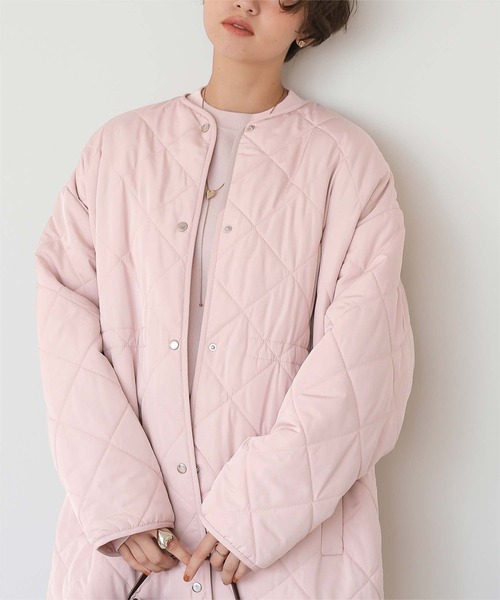 セール】ウエストドローストリングキルティングジャケット（ダウン