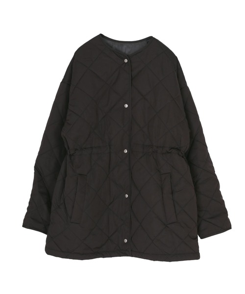 セール】ウエストドローストリングキルティングジャケット（ダウン