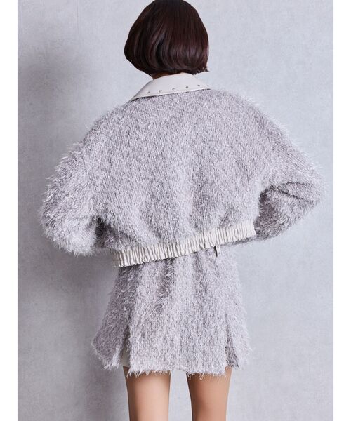 GYDA（ジェイダ）の「ラメフリンジツイードスカートライクショートパンツ（スカート・レディース・ブラック/ベージュ・FREE）」の8枚目の写真