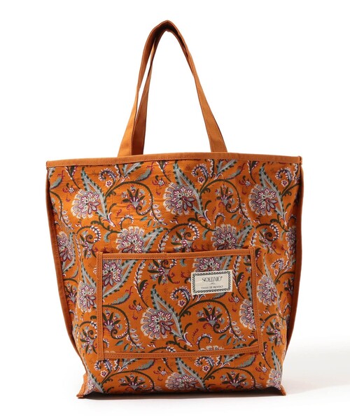 SOULEIADO（ソレイアード）の「SOULEIADO プリント リバーシブルトートバッグ（トートバッグ・レディース・オレンジ系その他2/ホワイト系その他・FREE）」の2枚目の写真