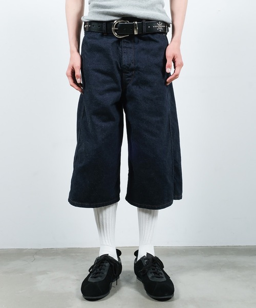 JIEDA(ジエダ)の「3D 3/4 DENIM PANTS(デニムパンツ・メンズ・ブラック/インディゴブルー・1/2)」の5枚目の写真